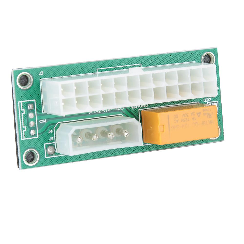 24Pin Dual Power Supply Synchronous Starter Module Cable Wire Extender Board Mining 4PIN