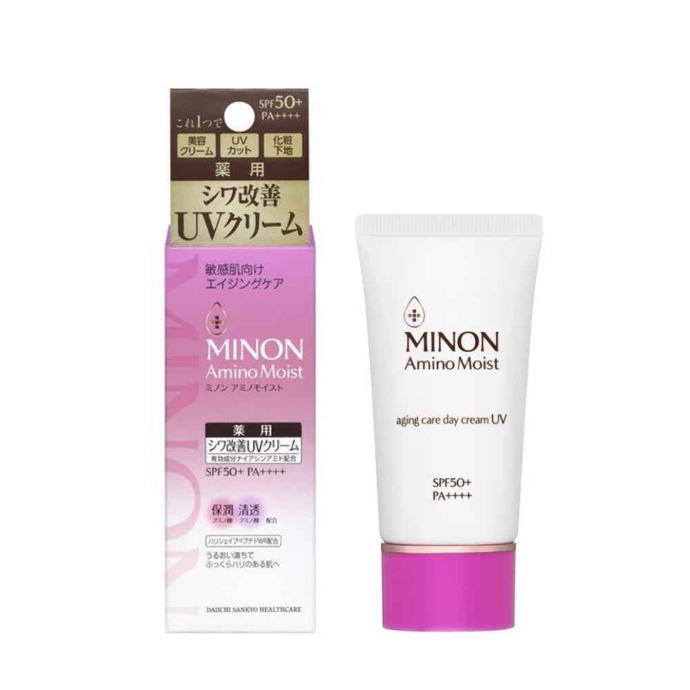 Japan DAIICHI SANKYO HEALTHCARE MINON Amino Moist Anti-Aging Care Day Cream UV 30g SPF50+ PA++++
