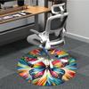 1pc Butterfly Colors Office Round Area Rug,  Mat Suitable ForOffice, Under Office Chairs Bedroom Living Room Home Decor, Room Deco