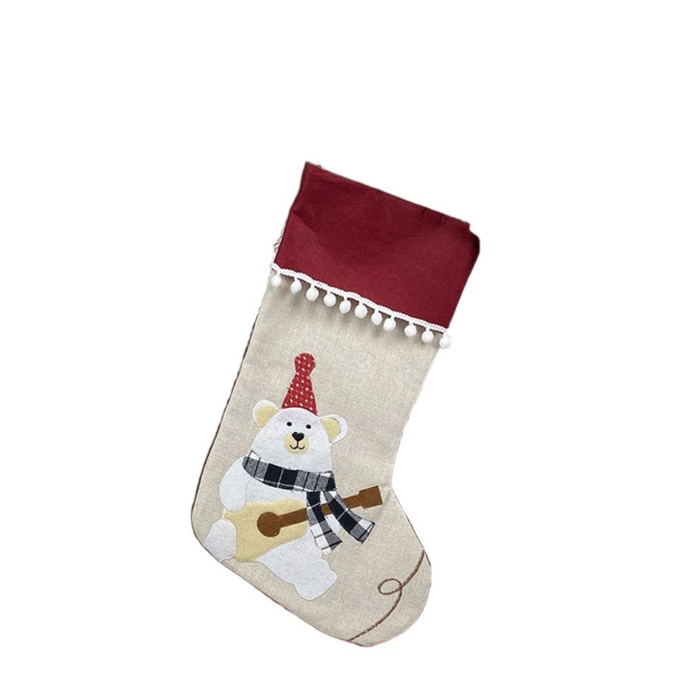 Santa Claus Large Candy Christmas Stocking Snowman Fireplace Christmas Stocking  Car
