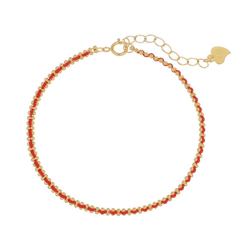 Cui Yan S925 Sterling Silver Korean-Style Zodiac Red Rope Bracelet for Women - Light Luxury, Simple Design, Hot-Selling Hand Jewelry.