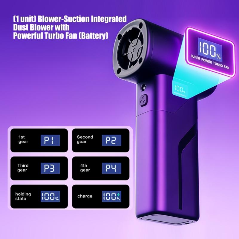 Cordless Fan Light Weight Dust Blower Handheld Engine Fan Air Duster 110000RPM for Women Men Computer Cleaning Outdoor