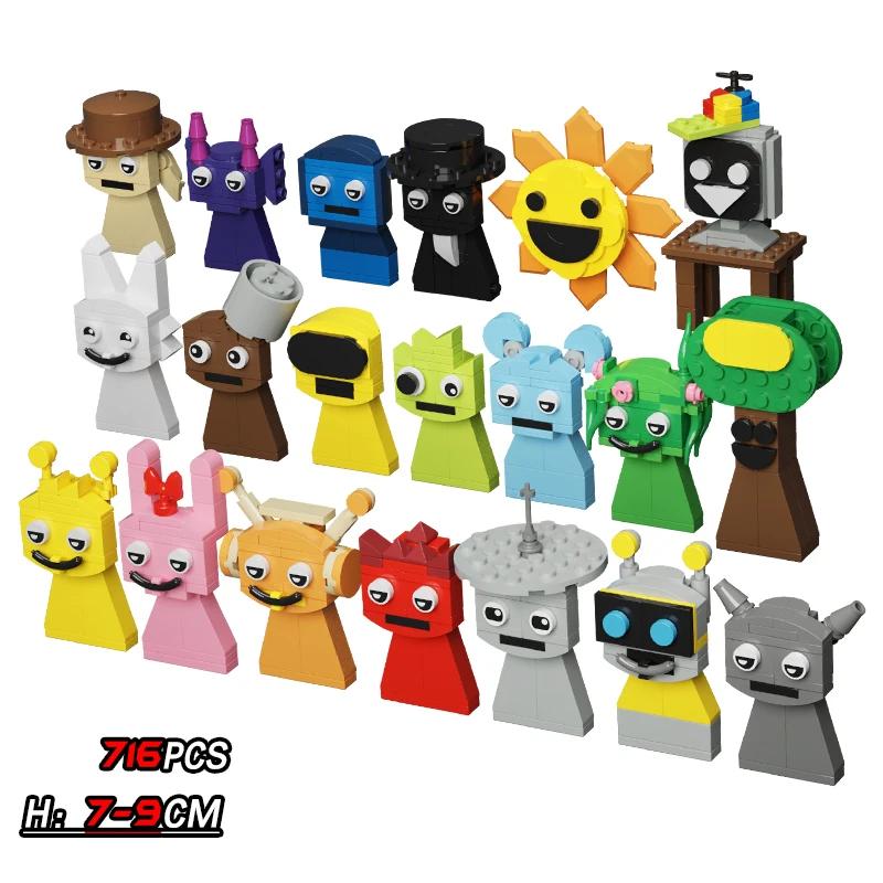New I Sprunki Figures Building Blocks Dark Horror Sprunki Toy Set Simon Wenda Figure Construction Toy Xmas Easter Gift