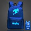 Fairy Tail Backpack Canvas School Bag With Zipper For Students Travel