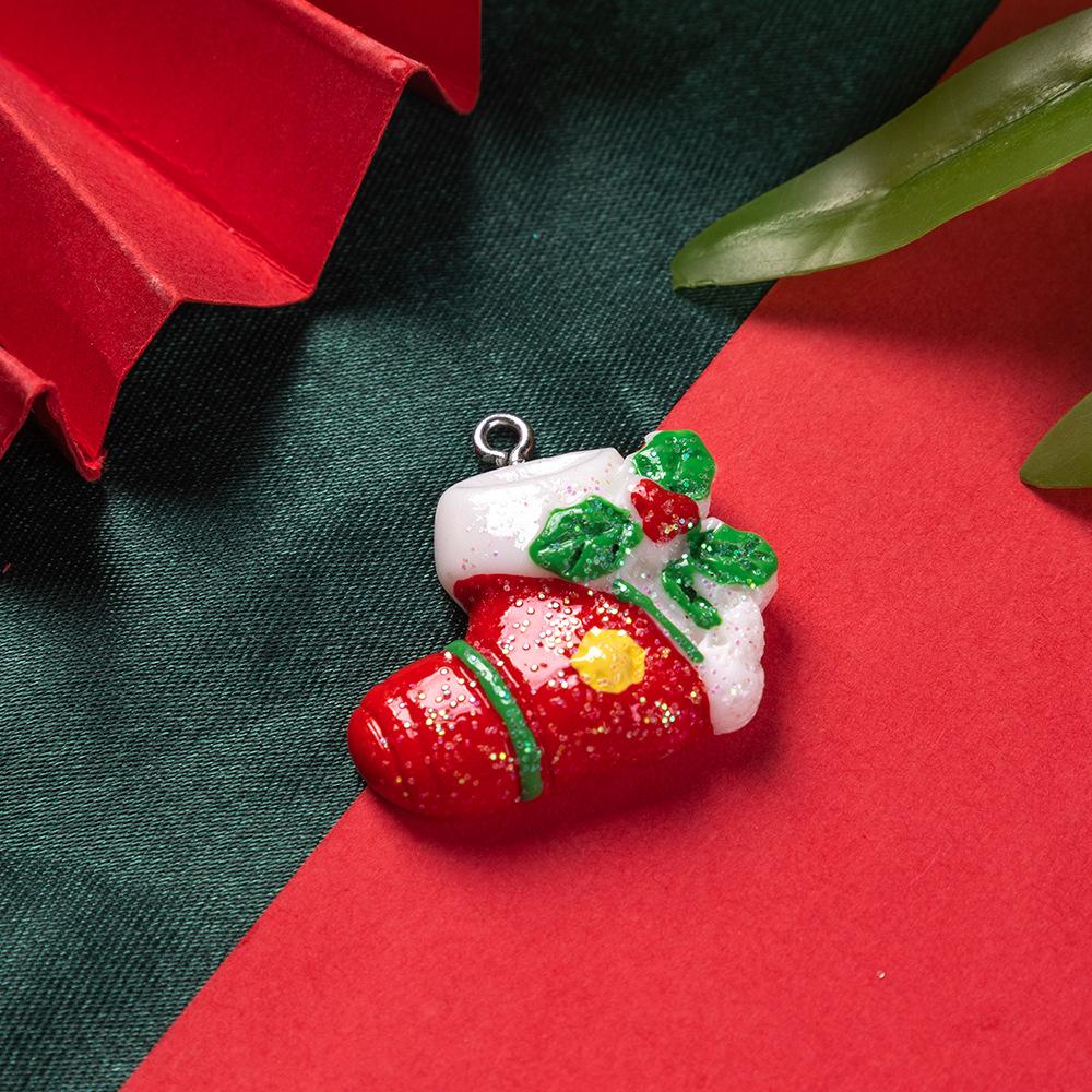 New Christmas Resin Pendant Santa Snowman Christmas Jewelry Accessories Explosion