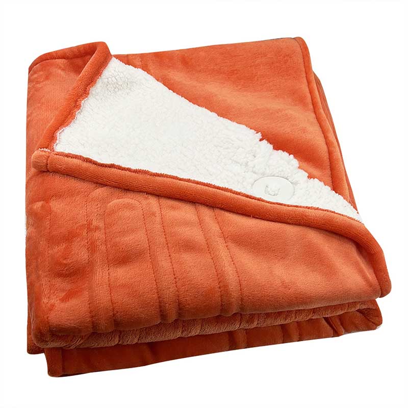 Electric Blankets Flannel & Sherpa, 6 Heat Settings, 10-Hour Time Auto-Off Function, Heated Blanket Over-Heated Protection