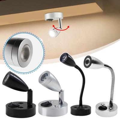 Lámpara de lectura LED para RV, lámpara de noche, foco giratorio universal con manguera, lámpara para RV, caravana, barco, accesorios de interior