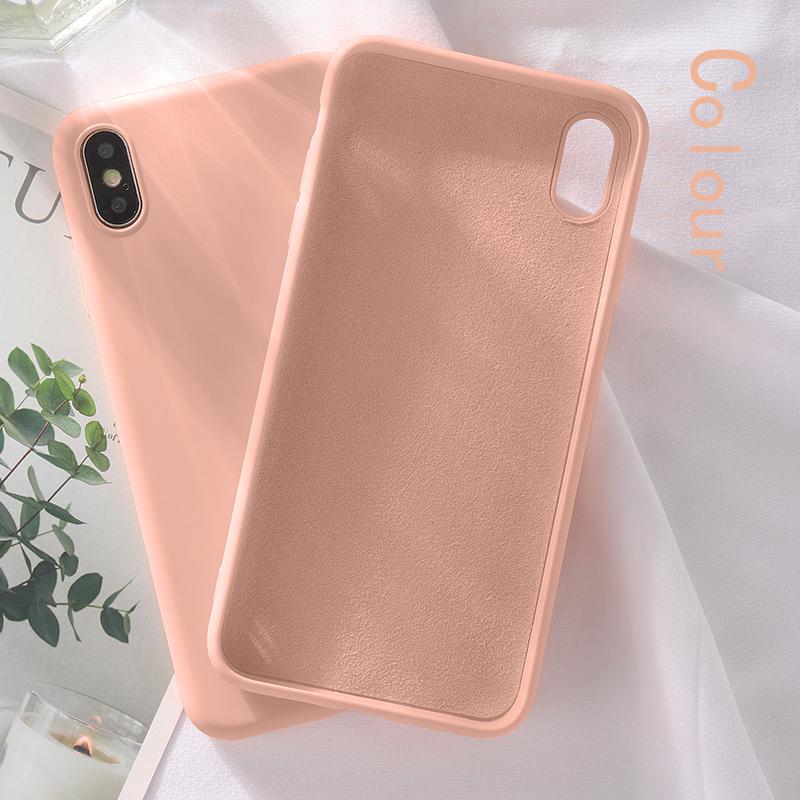 For Xiaomi Huawei iPhone Smausng Liquid Silicon PC Case Ultra Thin Shockproof