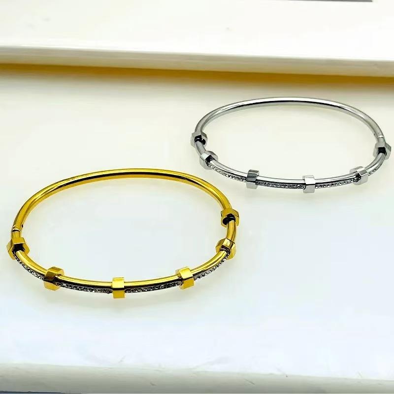 Bracciale Esagonale Creativo e Raffinato con Dado, Bracciale High-end con Chiusura Aperta