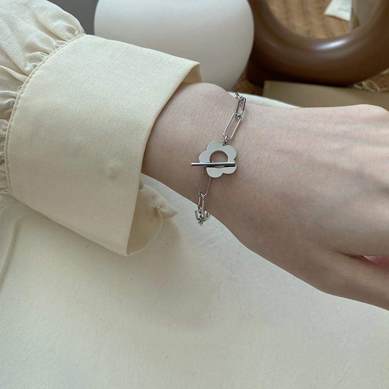 S925 Sterling Silver Korean Style Women's Bracelet - Perfect for Couples and Birthday Gifts
