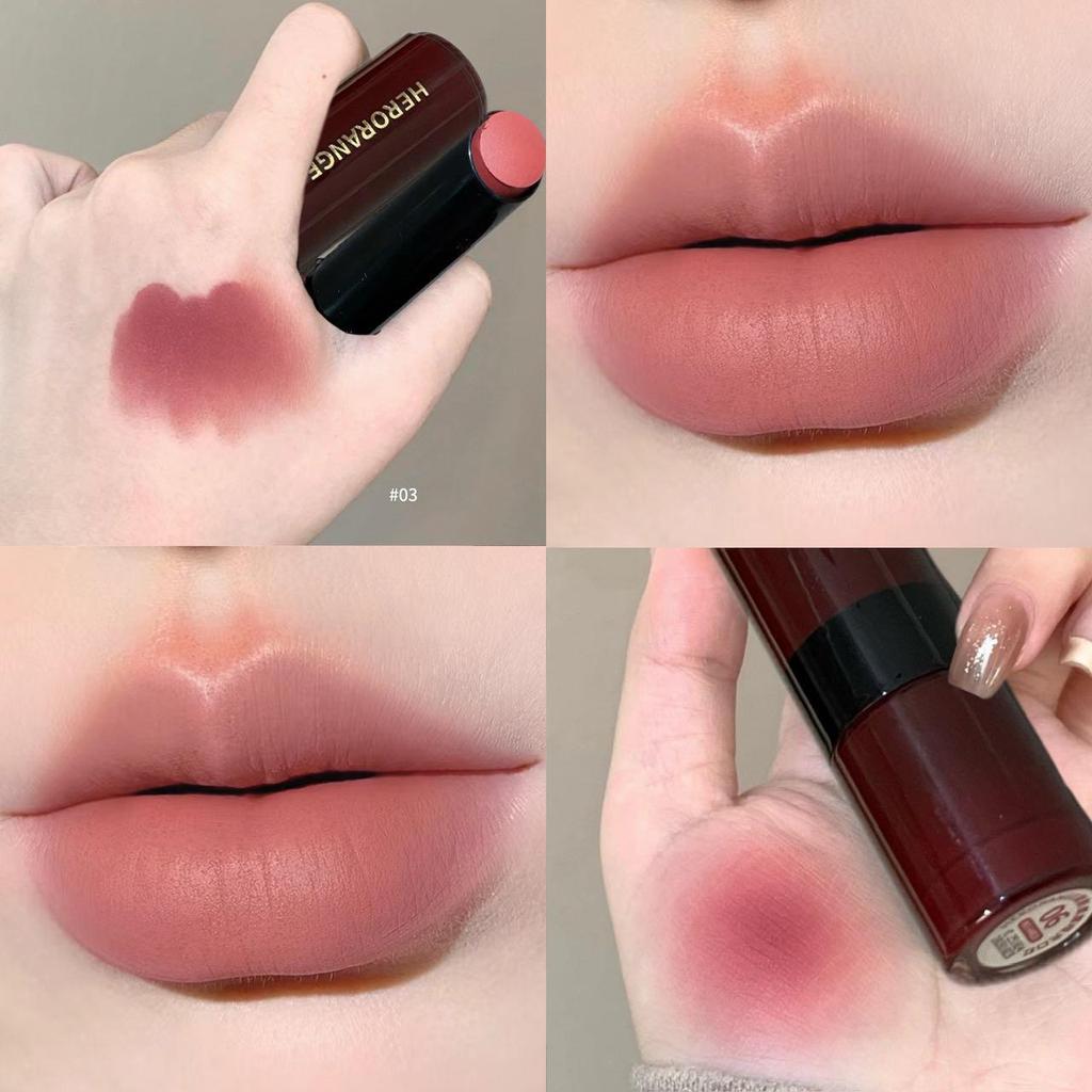 HERORANGE Sweet Shadow Soft Mist Matte Velvet Lipstick - Long-lasting, Non-fading, Whitening Effect