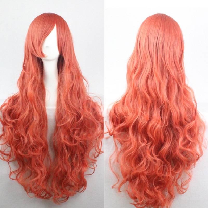 80cm Lange Wellenperücke in Lebhaften Farben Hochtemperaturfaser Ideal für Cosplay-Veranstaltungen