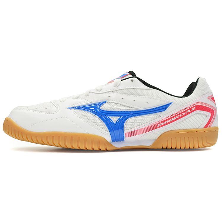 Mizuno Crossmatch Plio RX 4 Durable Lightweight Shock Absorption Low Top Table Tennis Shoes Unisex Shoes White Blue Pink 81GA183021