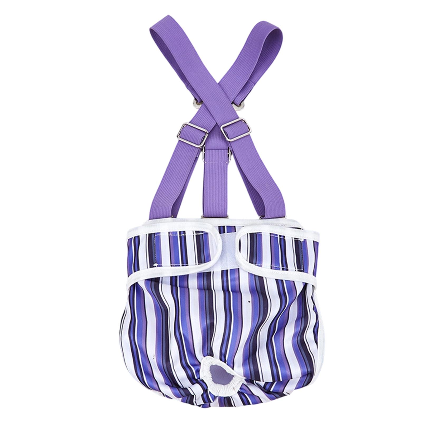 

Adjustable Harnesses Pet Diaper Washable Reusables for Female Dog During Heat Comfortable Breathable Easy to Use XS фіолетовий