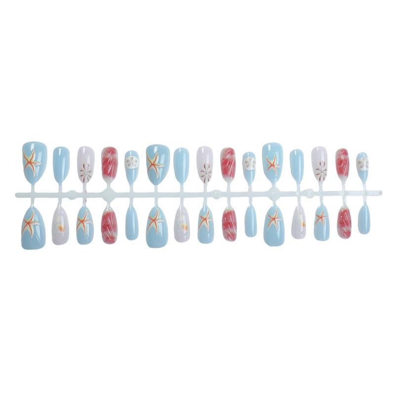 30pcs Ocean Style 3D Starfish & Shell Embossed Nail Art Stickers