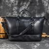 Bolsa de Viagem de Couro Masculina Grande Capacidade Bolsa de Mão Couro Bovino de Primeira Camada Bolsa Transversal de Ombro Bolsa Esportiva Multifuncional