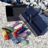 Hexagonal Chakra Stone Set: Lapis Lazuli, Tiger's Eye, Amethyst, Rose Quartz