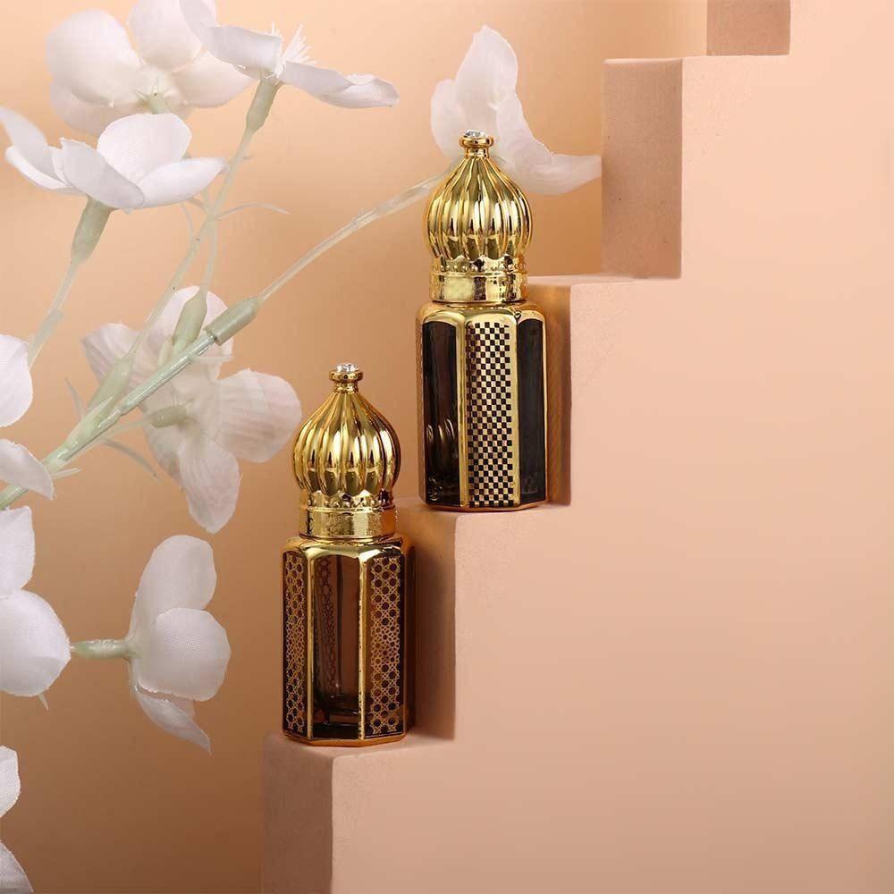 Empty Perfume Bottle Electroplating Essential Oil Bottle Sample Vial Mini Dropper Bottles  Travel