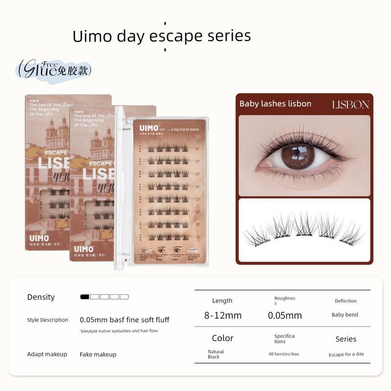 

Uimo Glue-Free False Eyelashes Lisbon Female Natural Comic Eyelashes Baby Curved Eyelashes 2026 Hot Sale [Glue-Free Model] Lisbon*2 (No Makeup Eyelashes)