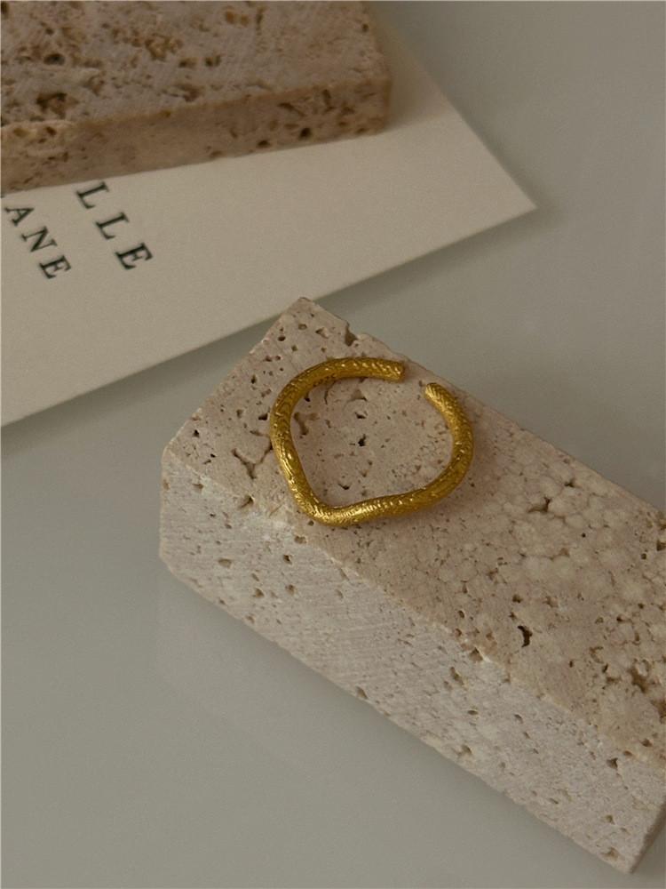 Elegant Korean Inspired 2024 Geometric Open Adjustable 925 Silver Ring For Women