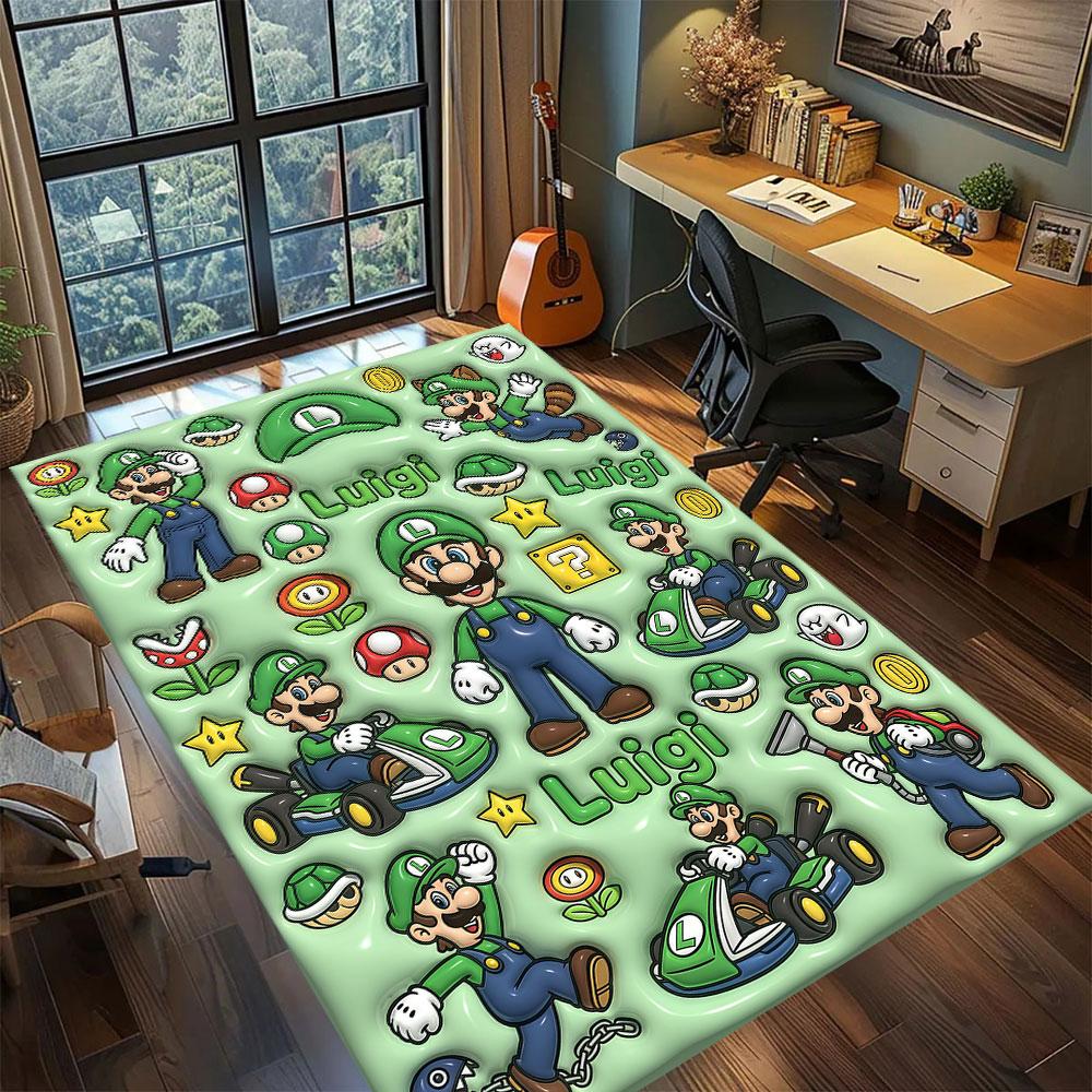 Mario Anime Character Carpet for Living Room Bedroom Home Decor Cool Movie Mat Play Floor Mat