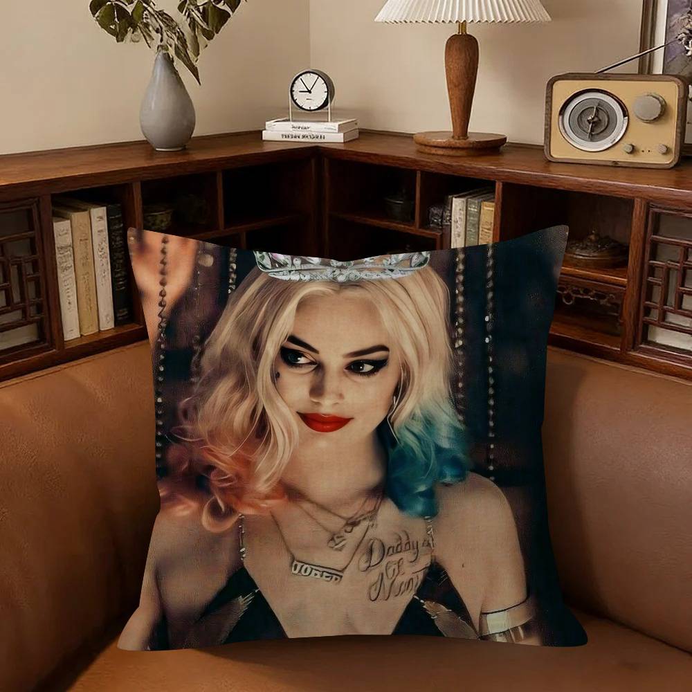 Cushion Cover Inches Farmhouse Decor Home Throw Pillow Covers For Couch Decorations Movie H-H-Harley Cool Quinn