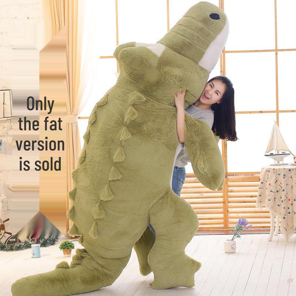 Extra-Large Crocodile and Dinosaur Plush Pillow: Perfect for Sleeping, Leg-Clamping, or Backrest