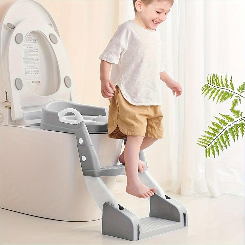 Potty Training Toilet Seat-2In1 Toddler Toilet Seat-And Step Splash Guard-Kids Toilet Seat With Ladder Anti-Slip Pad-Potty Toilet Foldable Pottyseat