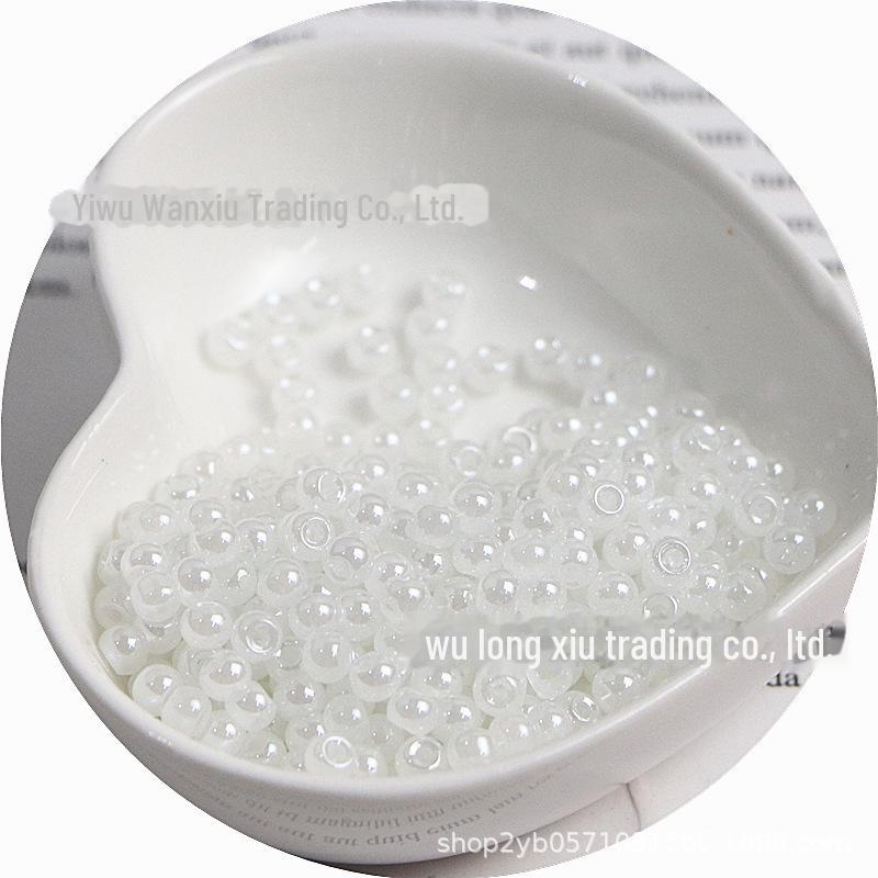 

Высококачественные бусины 4 мм кремового цвета с имитацией ледяного риса для самодельных ожерелий и браслетов