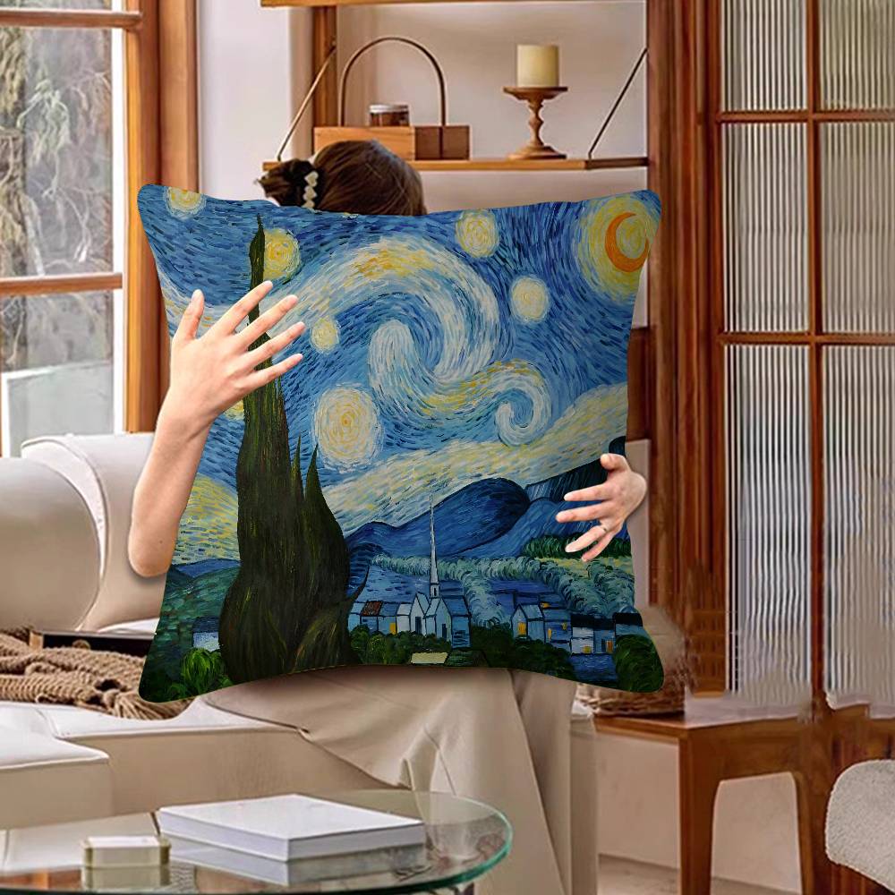 Vintage Art Van Gogh Oil Painting Pillow Cover Design cushion Cover decor Holiday Decorati