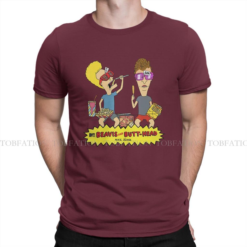 Beavis And Butthead On The Couch T Shirt Punk Unisexs Tees Summer 100 Cotton Clothing Crewneck Tshirt