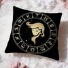 TTwelve Constellations Cushion Cover Soft Washable Pillow Case Multi-Scene for Couch Bed Travel Office Use