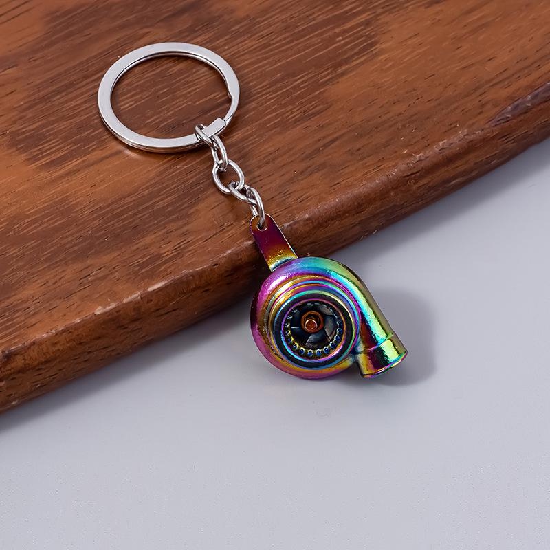Creative Turbocharger Metal Keychain Pendant for Modified Auto Parts