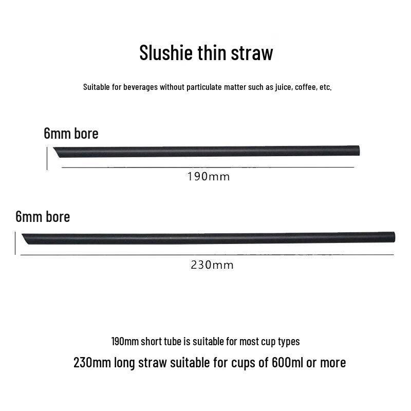 Disposable Plastic Cold Drink Cups & Black Straws Set