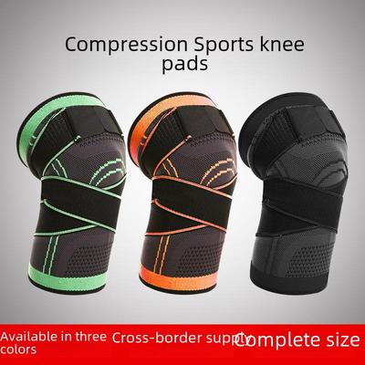 Atmungsaktive Sport-Kompressions-Knieschoner zum Laufen, Radfahren, Basketball mit 3D-Nylonwickel