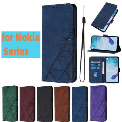 6-Color Fashion Business Style PU Leather Phone Wallet Case for Nokia Series.HMD Fuison,Pulse,Skyline,Nokia 6.3,C10,C12,C20,C22,C30,G10,G11,G20..
