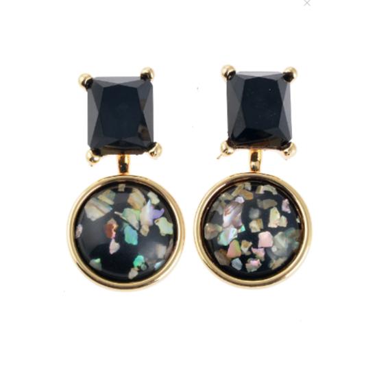 

Черные серьги Ghost с имитацией натурального камня