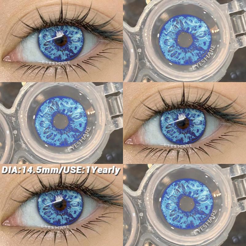 COD EYESHARE RAVEN BLACK Cosplay Contact Lenses Blood-red Halloween Eye Makeup Lens White/Black Crazy Cosplay Softlens