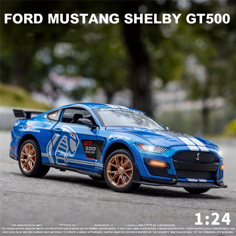 1/24 FORD MUSTANG SHELBY GT500 aliaj mașină model turnată sub presiune și vehicule de jucărie mașinuță jucării pentru copii cadouri de Crăciun băieți jucărie