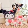 New Hot 25/30Cm Sanrio Strawberry Kuromi Pillow Plush Toy Girls Soft Stuffed Animal Toys Strawberry Melody Doll Gifts