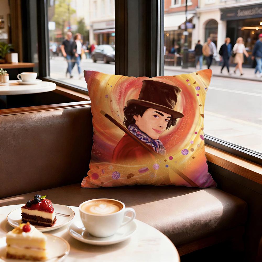 Movie Wonka Cushion Cover Decorative Cushions Covers Cover Sofa x Pillow Piece x x Pillowcase