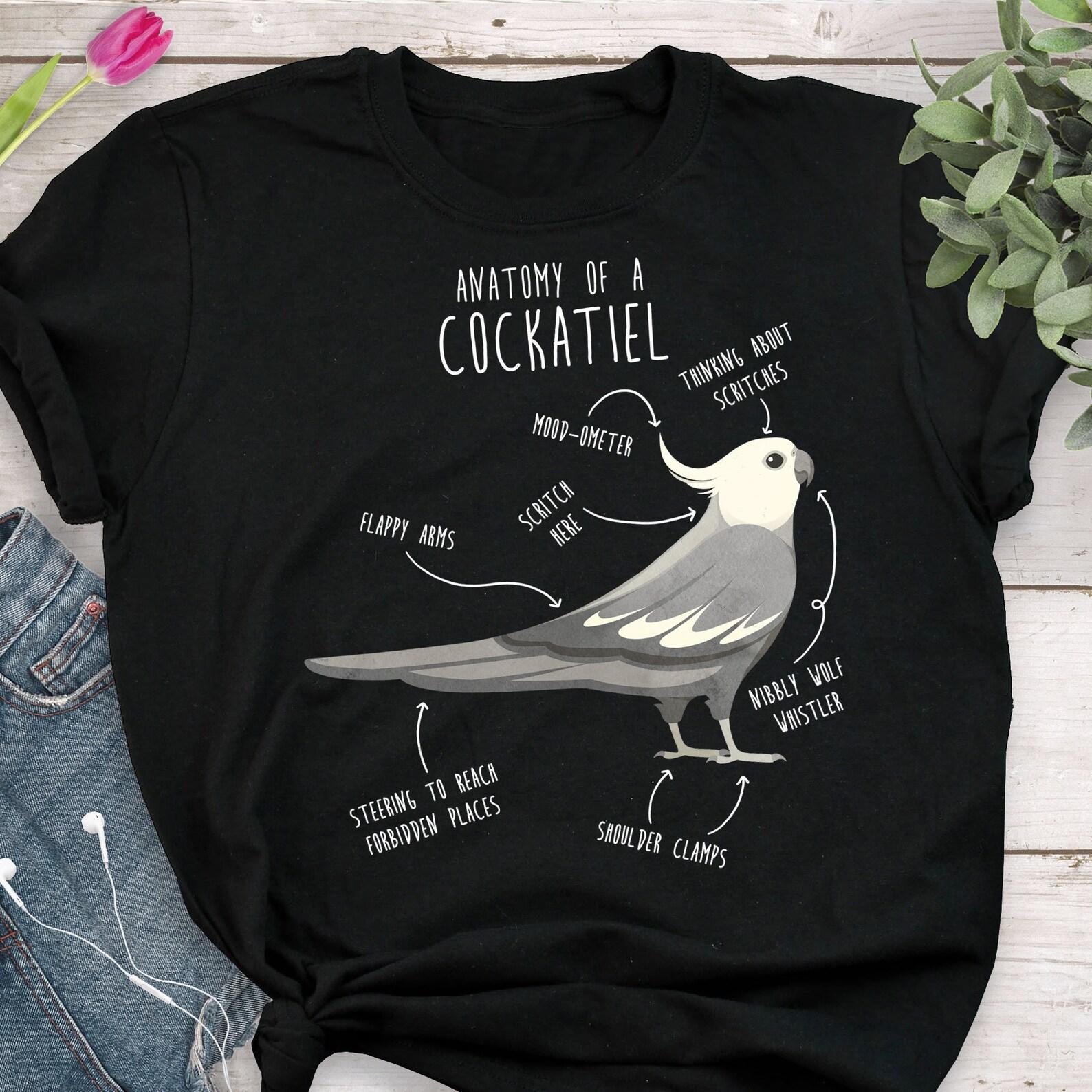 Whiteface Cockatiel Shirt, , , Funny Parrot Lover Gift, Cute Bird T-shirt, Funny Cockatiel Tshirt, Pet Tee, Top, Tiel Mom, Bird Dad 100