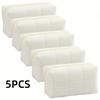 5/8pcs Women Elegant White Large Zipper Makeup Toiletry Bag Set Cosmetic Organizer Zippered Pouch Travel Skincare Brushes Beauty