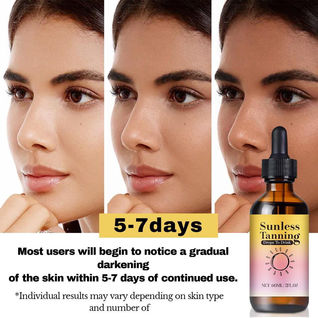 Body Tanning Cream Tanning Sunbath Sunless Skin Color Tanning Drops 60ML