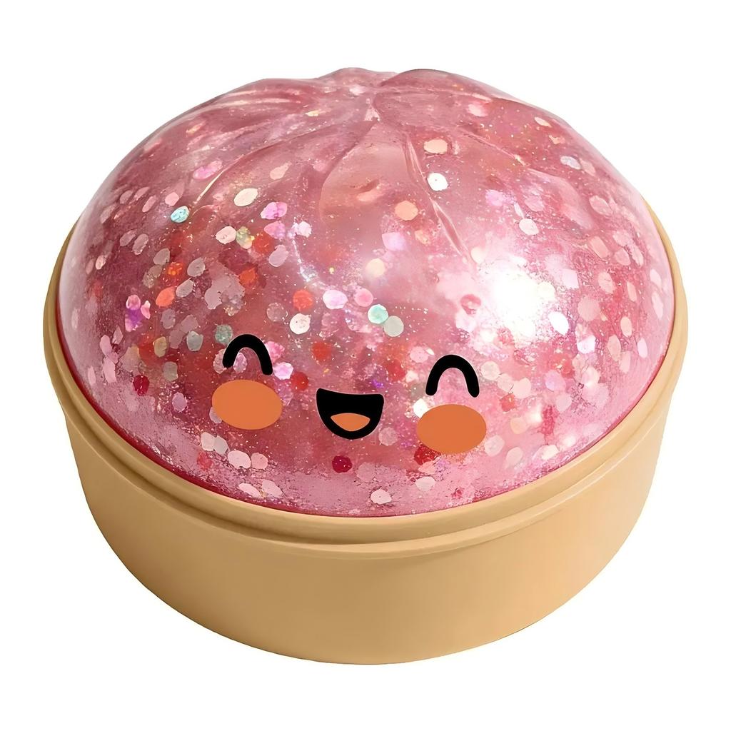 Glitzer Kristall Knödel Squishy Box Sensorisches Quetschspielzeug Bunter Glitzer Teigball Fidget Stressabbau Geschenk