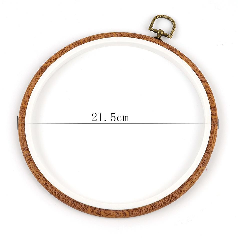 Gummi Nachahmung Holz Stickrahmen Kreis Stickkreis Runder Bambus DIY Kunst Handwerk Kreuzstich Nähnadeln Werkzeuge Blumenkranz