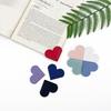 Customizable Heart-Shaped Leather Bookmarks: Variety of Styles and Colors Available