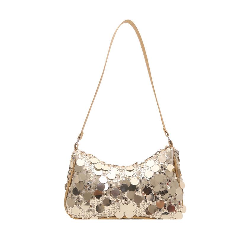

Color Solid Simple Sequin Design Women Casual Shoulder Bag For Use Daily