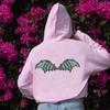 Colored Demon Wings Gothic Hoody Sweatshirts Pullovers Fashion Graphic Women Pure Cotton Streetwear Top Jumper Hoodie Hoodies