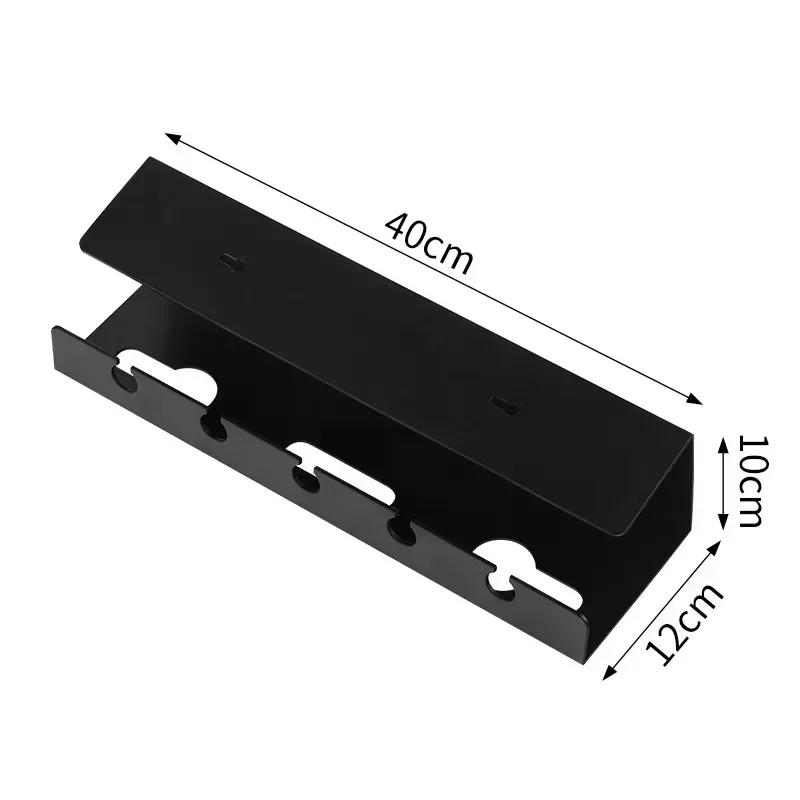 Sturdy Spacious Under Desk Cable Tray No Drilling Clamp Mount Power Strip Holder Desk Cord Organizer Office Wire Storage Supplie